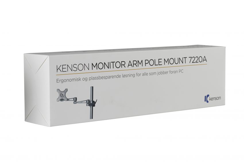 Kenson Monitor Arm Pole Mount 7220A SILVER - Bilde 5