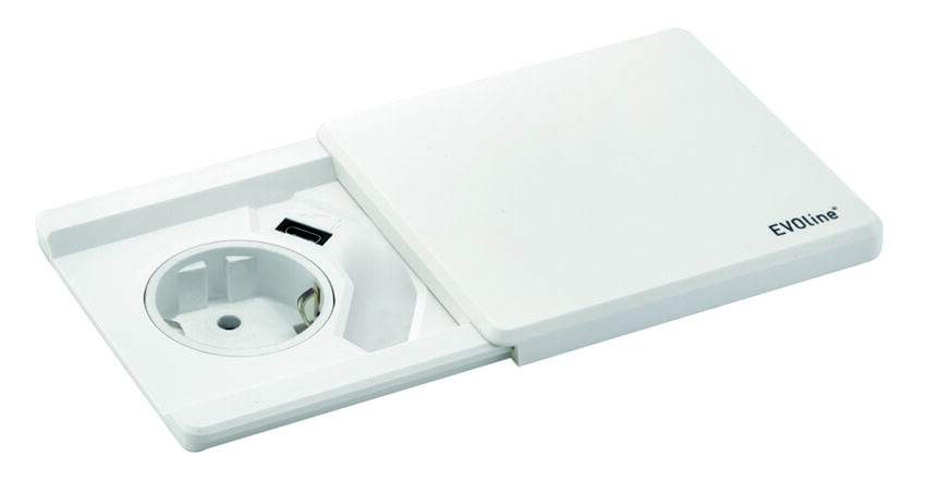 Kenson Square80 sølv - 1x stikk 1x USB-C lader - Bilde 2