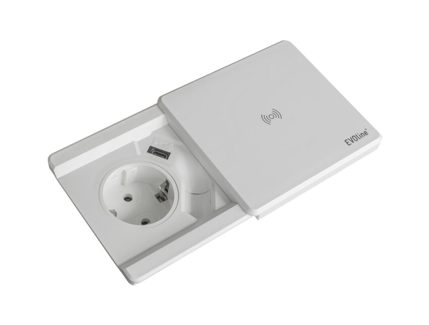 Kenson Square80 sølv - 1x stikk 1x USB-C lader - Bilde 4
