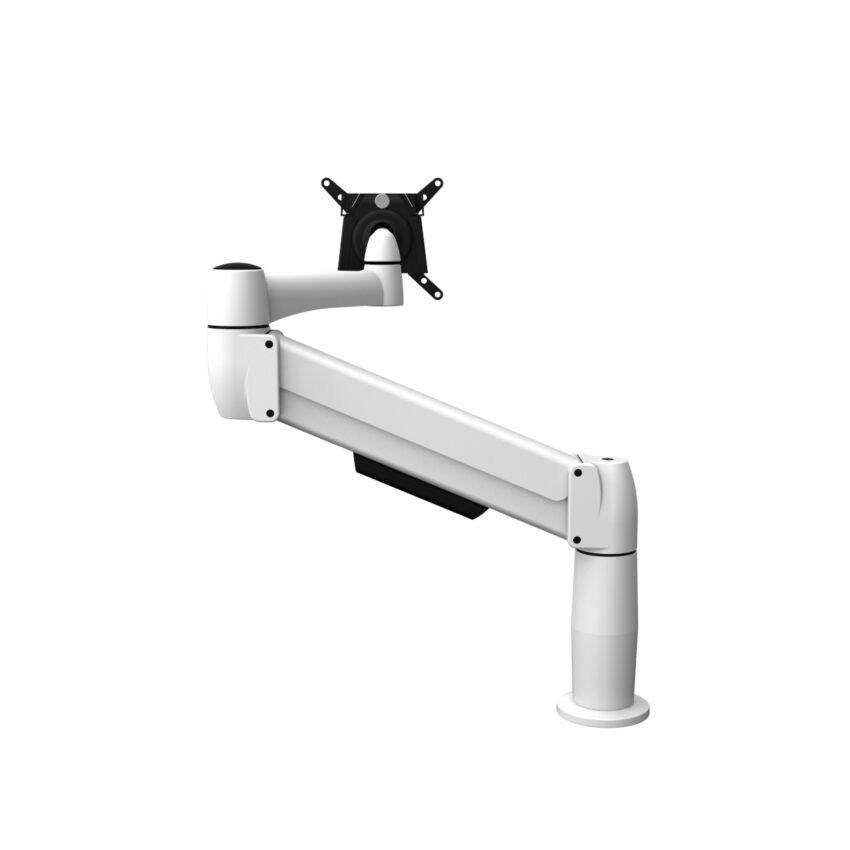 Kenson SpaceArm Pro S1 gassarm m/klemme- og gjennomgående feste, hvit