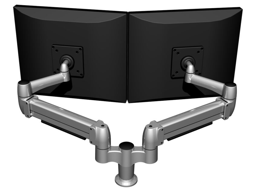 Kenson SpaceArm Pro S2 dobbel m/klemme og gjennomg. feste, hvit - Bilde 2